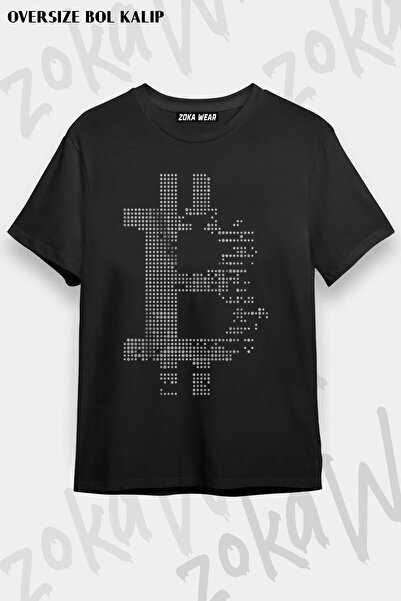 ZOKAWEAR Unisex Oversize kroj Mold Logo V2 Bitcoin Design Štampano majica