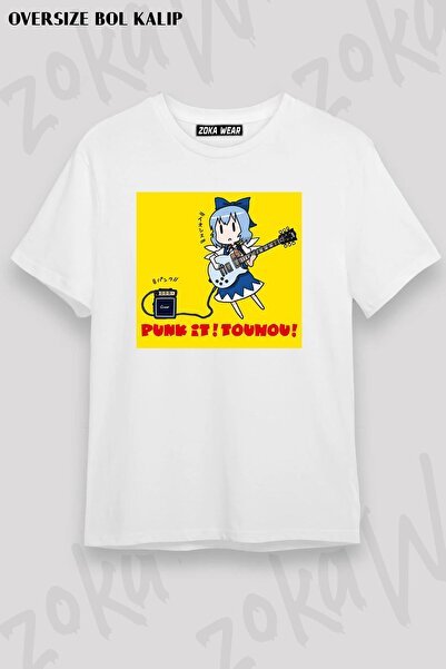 ZOKAWEAR Unisex Oversize Fit Punk το! Touhou! Σχεδιασμός εμπριμέ μπλουζάκι