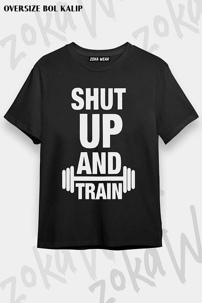 ZOKAWEAR Unisex Oversize Mold Bodybuilding Motivational Design Printed Tshirt