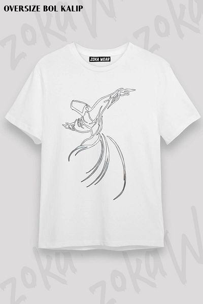 ZOKAWEAR Tricou imprimat unisex oversize Dervish Design