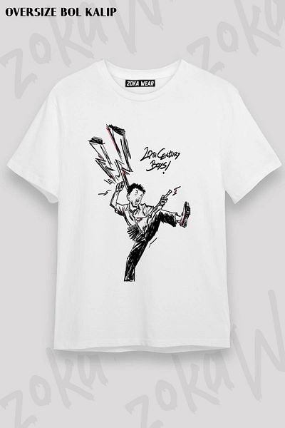 ZOKAWEAR Tricou oversize unisex cu model Endo Kenji pentru băieți din secolul XX