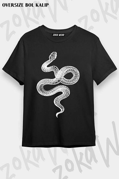 ZOKAWEAR Μπλουζάκι με στάμπα Unisex Oversize Snake Reputation Design