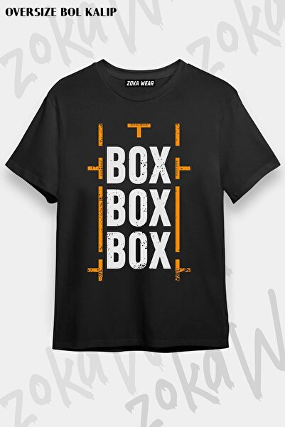 ZOKAWEAR تيشيرت للجنسين قصة فضفاضة كولد بوكس بوكس ​​بوكس فورمولا 1 تصميم مطبوع