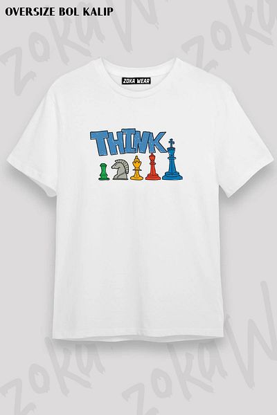 ZOKAWEAR Μπλουζάκι με στάμπα Unisex Oversize Chess5 Design