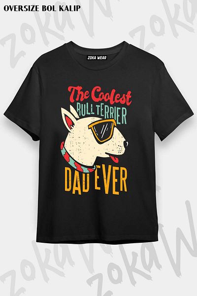ZOKAWEAR Μπλουζάκι με στάμπα Unisex Oversize Fit Bull Terrier