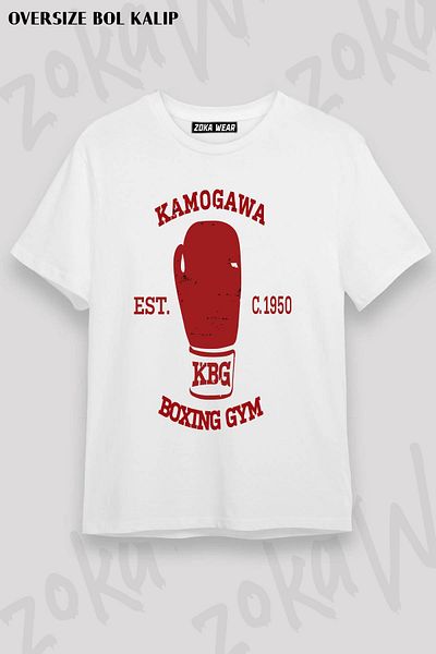 ZOKAWEAR Μπλουζάκι με στάμπα Unisex Oversize Hajime no Ippo KBG Design