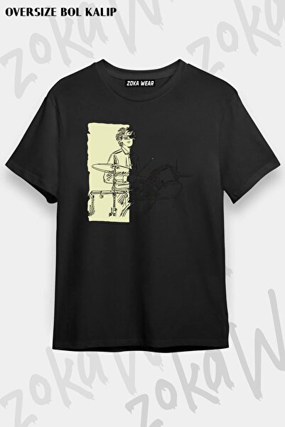ZOKAWEAR Tricou unisex oversize Drum v3 cu imprimeu