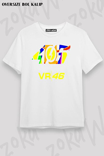 ZOKAWEAR Unisex Oversize kroj Mold Rossi Motor Design Štampano majica