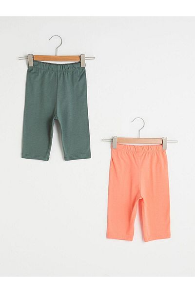 LC Waikiki Pantaloni de pijama pentru fetiță din bumbac elastic, pachet de 2 (S1)