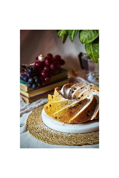 Akayev 28 cm Thick Marble White Presentation Plate - Oil Stand