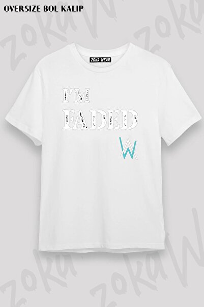 ZOKAWEAR Μπλουζάκι Unisex Oversize Fit Alan Walker με στάμπα με ξεθωριασμένο ...