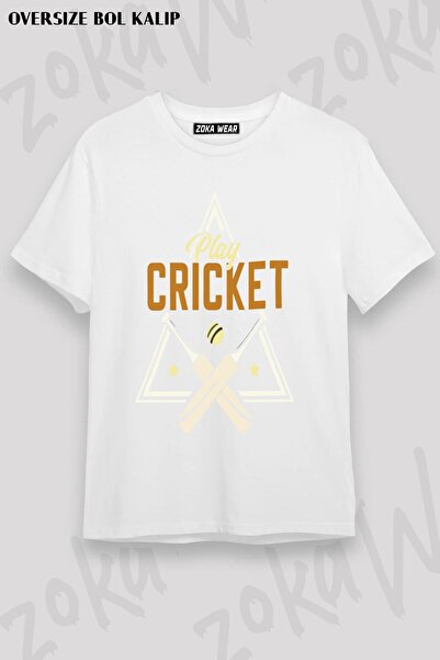 ZOKAWEAR Unisex Oversize kroj Mold Cricket Cricket Design Štampano majica
