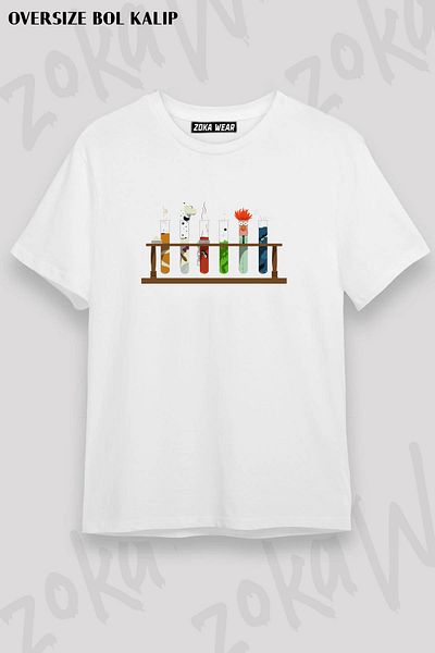 ZOKAWEAR Μπλουζάκι με στάμπα Unisex Oversize Muppet Science, Chemistry Design