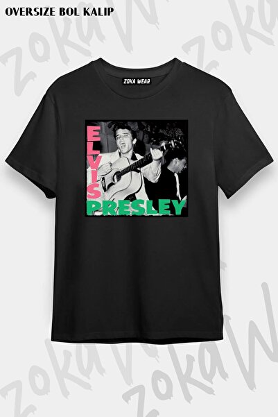 ZOKAWEAR Unisex Oversize kroj Mold Elvis Presley v2 dizajn Štampano majica