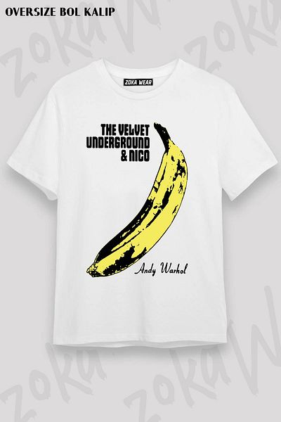 ZOKAWEAR Tricou unisex oversize cu imprimeu The Velvet Underground x2 Design