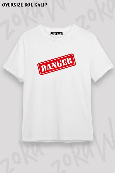 ZOKAWEAR Μπλουζάκι με στάμπα Unisex Oversize Mold Danger Design