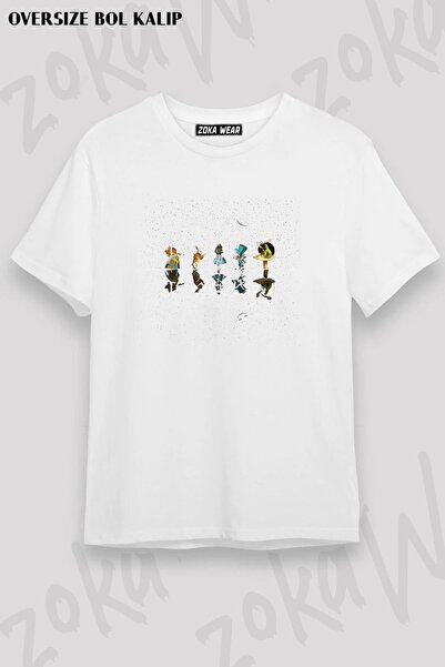 ZOKAWEAR Unisex Oversize Fit Wonderland Starry Night Alice In Design εμπριμέ ...