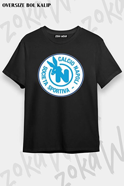 ZOKAWEAR Tricou unisex oversize cu imprimeu retro Napoli Design
