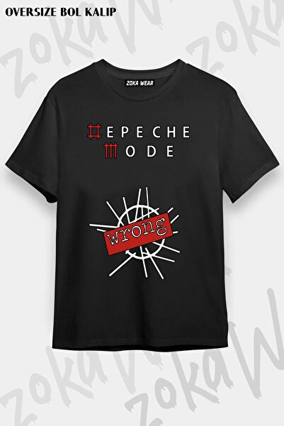ZOKAWEAR Tricou unisex oversize cu imprimeu Wrong Depeche Mode Design