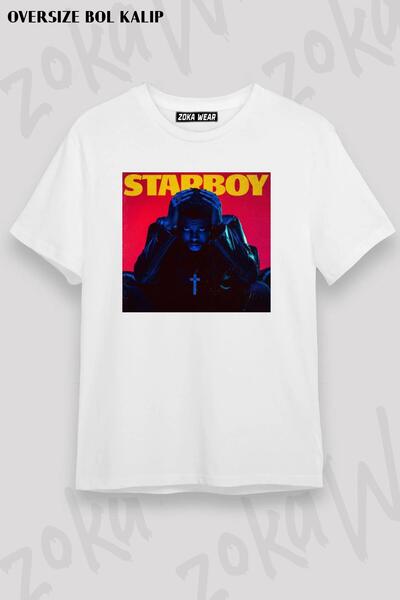 ZOKAWEAR Unisex Oversize kroj Mold Starboy Cover The Weeknd Design Štampano m...
