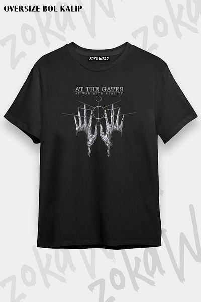 ZOKAWEAR Μπλουζάκι με στάμπα Unisex Oversize At The Gates Design