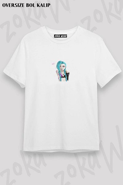 ZOKAWEAR Μπλουζάκι με στάμπα Unisex Oversize Fit Jinx Design