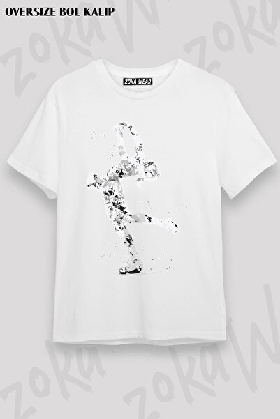 ZOKAWEAR Tricou unisex oversize pentru patinaj artistic pe gheață