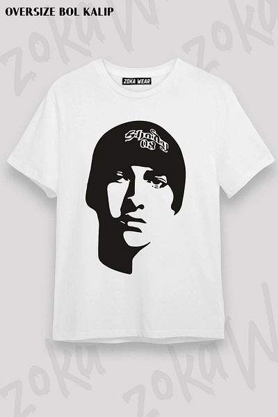 ZOKAWEAR Tricou unisex oversize Eminem v4 cu imprimeu