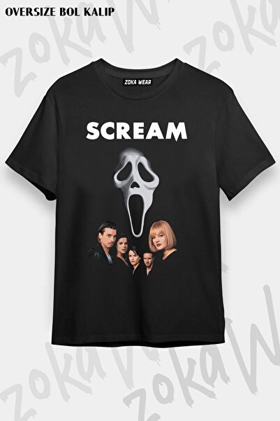 ZOKAWEAR Tricou unisex oversize cu imprimeu Scream Design