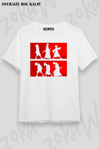 ZOKAWEAR Μπλουζάκι με στάμπα Unisex Oversize Samurai Champloo Design