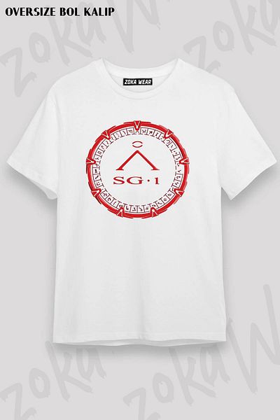 ZOKAWEAR Μπλουζάκι με στάμπα Unisex Oversize Stargate Sg 1 Design