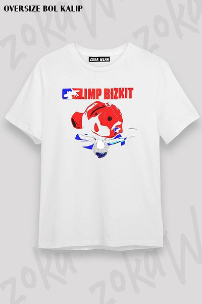 ZOKAWEAR Tricou unisex oversize cu imprimeu Limp Bizkit 2 Design