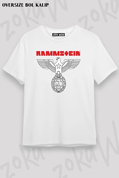 ZOKAWEAR Tricou unisex oversize cu imprimeu Eagle Rammstein Design