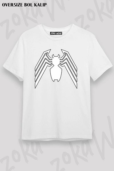 ZOKAWEAR Tricou unisex oversize cu imprimeu Venom Logo Design