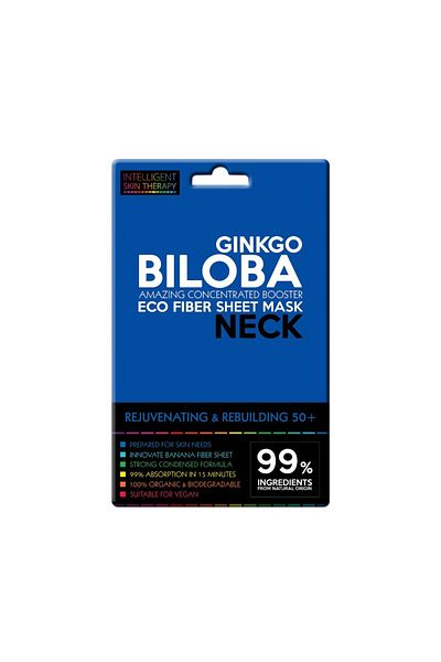 Intelligent Skin Therapy Rejuvenating & Rebuilding 50+ Neck Eco Fiber Sheet Mask Ginkgo Biloba