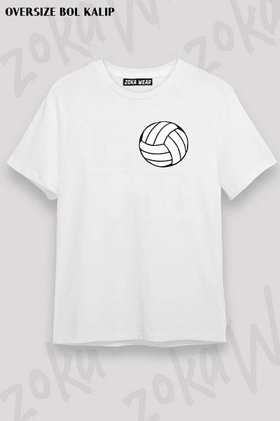 ZOKAWEAR Μπλουζάκι με στάμπα Unisex Oversize Volleyball Love Design