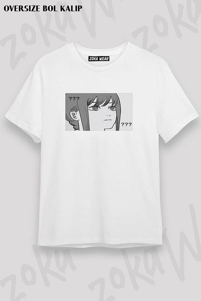 ZOKAWEAR Μπλουζάκι με στάμπα Unisex Oversize Chainsaw Man Makima Design