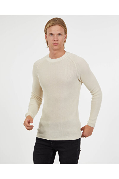 elkumoda Slim Fit Knitted Cotton Knitwear Pullover Non-Pilling Stylish Slim-Fit Crew Neck Sweater
