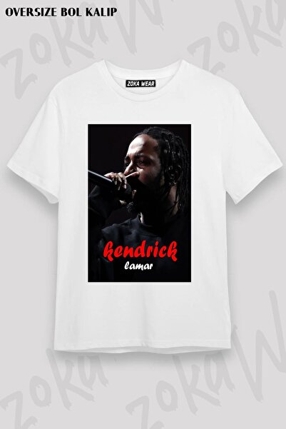 ZOKAWEAR Tricou unisex oversize Kendrick Lamar v2 cu imprimeu
