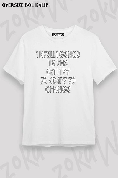 ZOKAWEAR Unisex Oversize Pattern Intelligence είναι το τυπωμένο μπλουζάκι με δυνατότητα σχεδίασης
