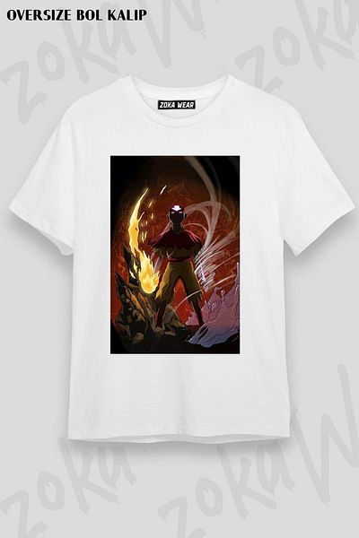 ZOKAWEAR Μπλουζάκι με στάμπα Unisex Oversize Aang Avatar v2 Design
