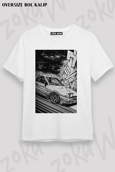 ZOKAWEAR Μπλουζάκι Toyota Ae86 Drifting Printed Unisex Oversize