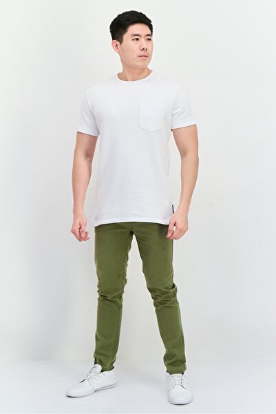 French Connection Men Crew Neck Short Sleeves Textured T-Shirt, White