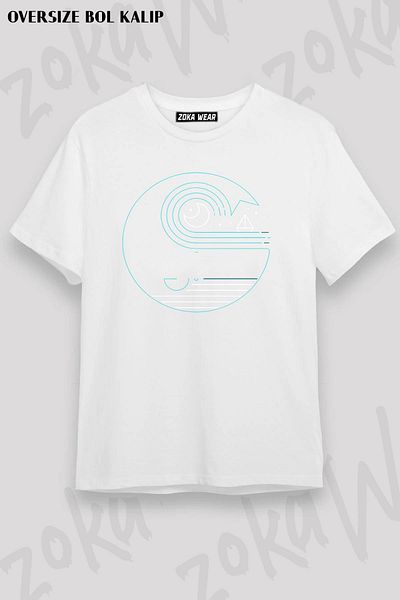 ZOKAWEAR Μπλουζάκι με στάμπα Unisex Oversize Moonlight Companions Design