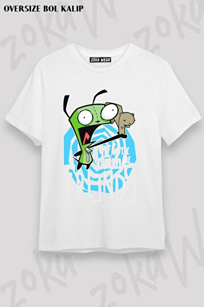 ZOKAWEAR Μπλουζάκι με στάμπα Unisex Oversize Invader Zim Gir Me Design