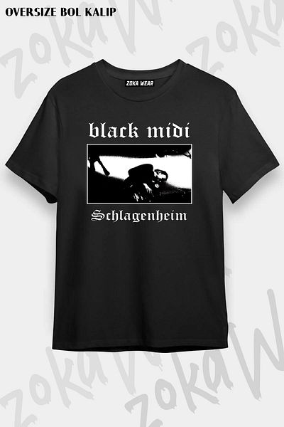 ZOKAWEAR Μπλουζάκι Schlagenheim με μεταλλικό σχέδιο Unisex Oversize Μαύρο Midi