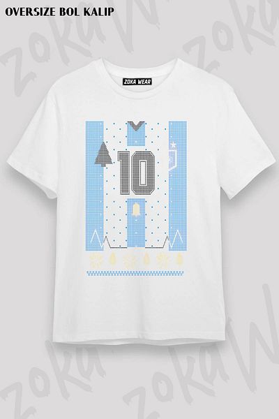 ZOKAWEAR Μπλουζάκι με στάμπα Unisex Oversize Number 10 Jersey Design