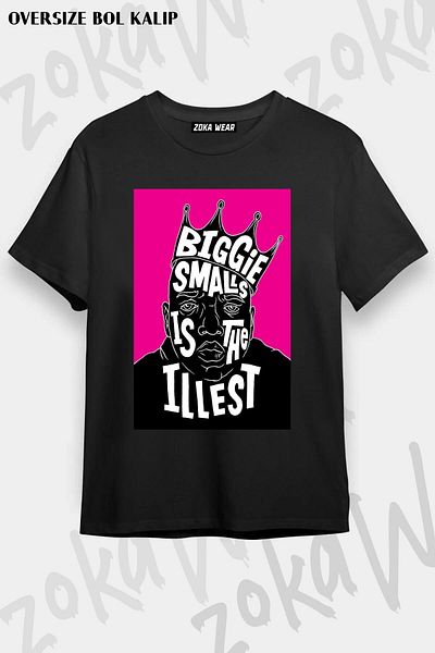 ZOKAWEAR Μπλουζάκι με στάμπα Unisex Oversize Biggie The Notorious Big Design