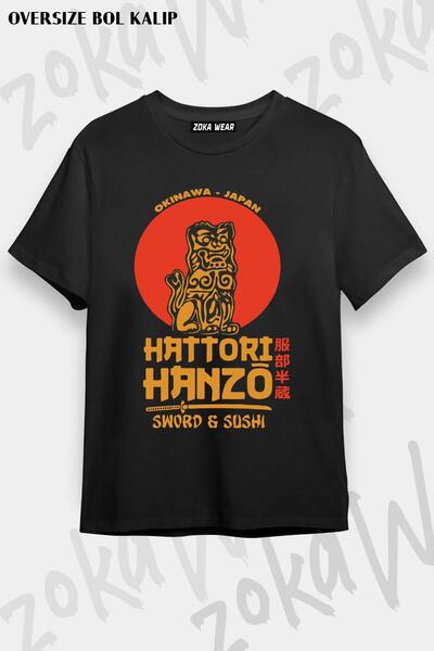 ZOKAWEAR Unisex Oversize kroj Mold Hattori Hanzo Design Štampano majica