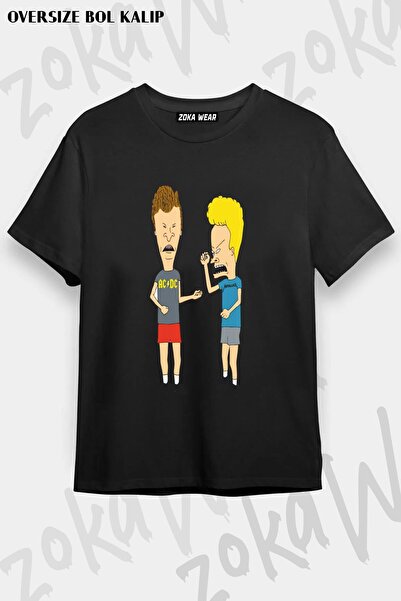 ZOKAWEAR Tricou supradimensionat unisex Horror Rudey Acdc Metallica